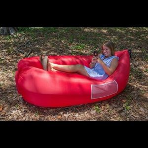 Self inflatable airhug camping chair hammock float